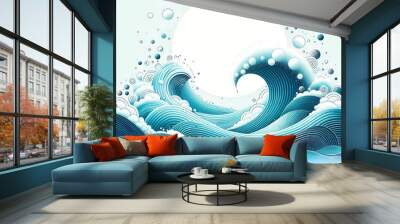 water splash in glass Wall mural