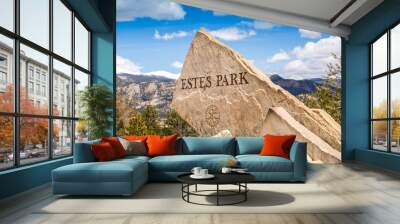 Estes Park sign Wall mural