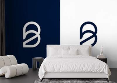 B logo design concept Wall mural