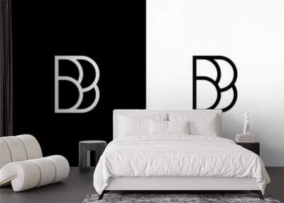 B logo design concept Wall mural