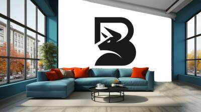 letter B bull logo Wall mural