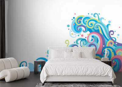 wave / abstract illustration of wave. Wall mural