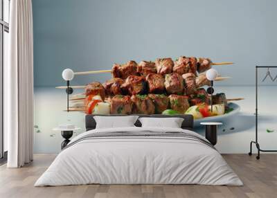 shish kebab on skewers Wall mural