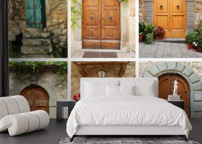 vintage door wallpaper, Tuscany Wall mural