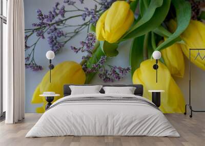 Yellow tulips Wall mural