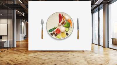 16:8 intermittent fasting diet concept. Wall mural