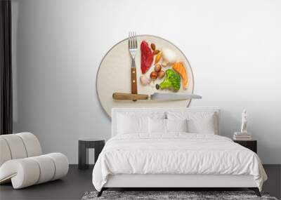 20:4 intermittent fasting diet concept. Wall mural