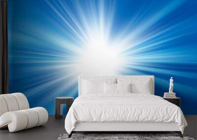 abstract blue light background	 Wall mural