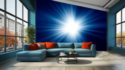 abstract blue light background	 Wall mural