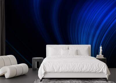 Abstract blue motion curve Background Wall mural