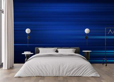 blue abstract background with motion speed lines and space for text or design Wall mural