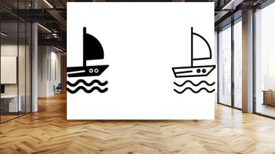 Boat Vector Icon Wall mural