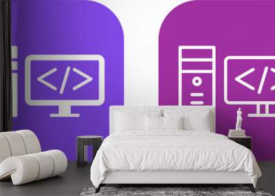 Coding Vector Icon Wall mural