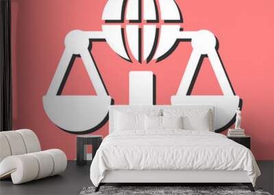 International Law Vector Icon Wall mural