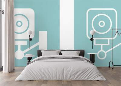 Target Location II Vector Icon Wall mural