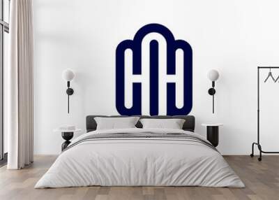 The vector is a monogram of the letter H and Q. Wall mural