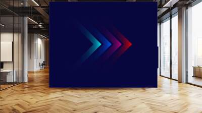 abstract technology arrow moving forward digital, technology data, communication, and network background illustration,perfect for wallpaper, backdrop, postcard, background Wall mural