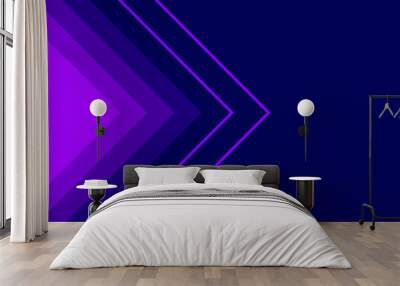 abstract technology line arrow moving forward, technology digital data, communication, and network on blue background Wall mural