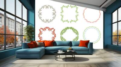 Vector set of frames and labels. Wall mural