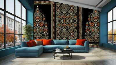 Seamless border based on traditional Asian element Wall mural