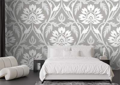 Seamless vector damask wallpaper pattern design Wall mural