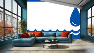 background with water drop and wave Wall mural