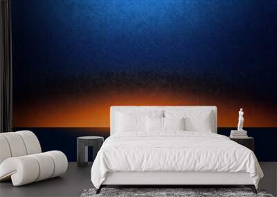 dark blue gradient background grainy glowing orange light on dark backdrop noise texture effect banner Wall mural