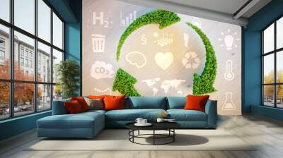 sustainable development concept. 3d computer generated image. Wall mural