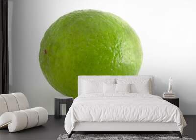 Lime on a white background, isolated citrus for quick selection. Wall mural