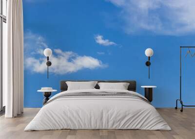 Panorama of low cloud blue sky. Wall mural