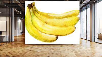 watercolor sketch of bananas on a white background Wall mural