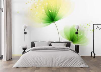 vector background with spring flowers Wall mural