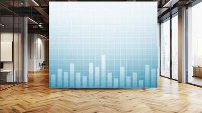 Abstract graph chart of stock market trade background. Wall mural