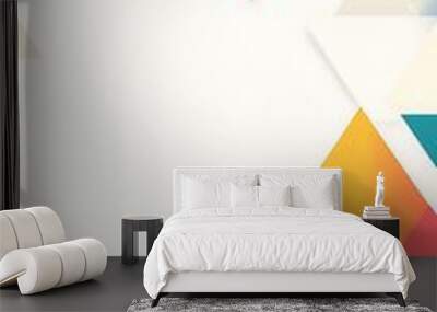 Abstract background with colorful triangles. Wall mural