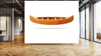 Canoe boat vector isolated on white background. Wall mural