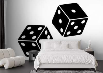 Dice icon isolated on white background. Wall mural