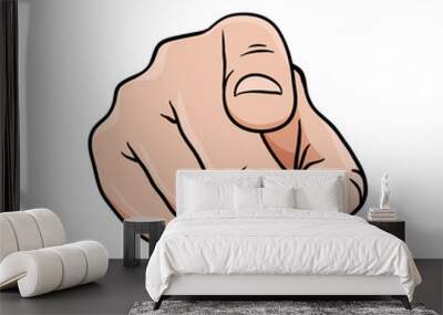 hand pointing finger at you Wall mural