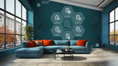 Document concept,vector Wall mural