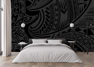 Polynesian Pattern. Unique and Novel Design Combining Polynesian Patterns Wall mural