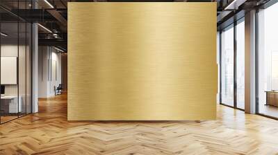 A gold metal plate featuring a sleek brushed finish, reflecting light with a subtle sheen and elegant texture. Wall mural