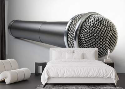 Wirlessd microphone cut out , white background Wall mural