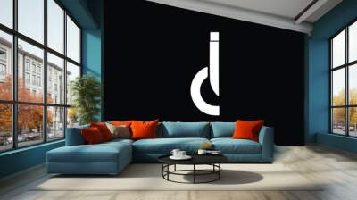 DI ID Logo Design, Creative Minimal Letter ID DI Monogram Wall mural