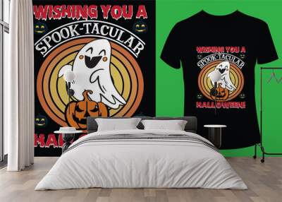 Wishing you a spook tacular Halloween design, Halloween Tshirt Pumpkin Patch Cutie, Scary Halloween T-shirt design EPS file, t-shirt design template Wall mural