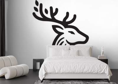 deer head vector Wall mural