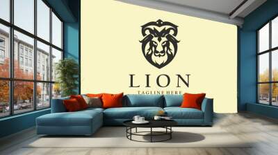 Lion logo design vector template. Editable vectors. Icon symbol vector EPS 10.
 Wall mural