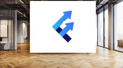 Letter f finance business logo Wall mural