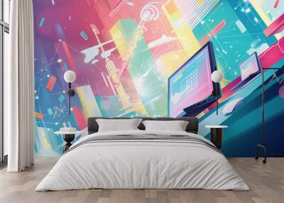 abstract background Wall mural