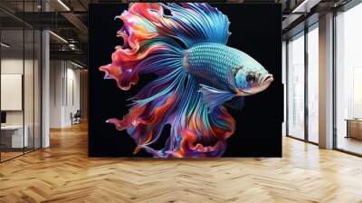 iridescent betta fish Wall mural