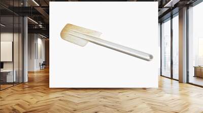 Old plastic spatula isolated on white background Wall mural