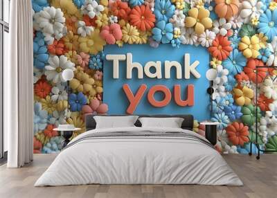 Thank you lettering image Wall mural